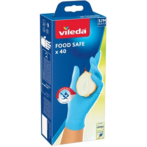 Vileda Einweg-Handschuhe Food Safe, Größe S/M, 40 Stück