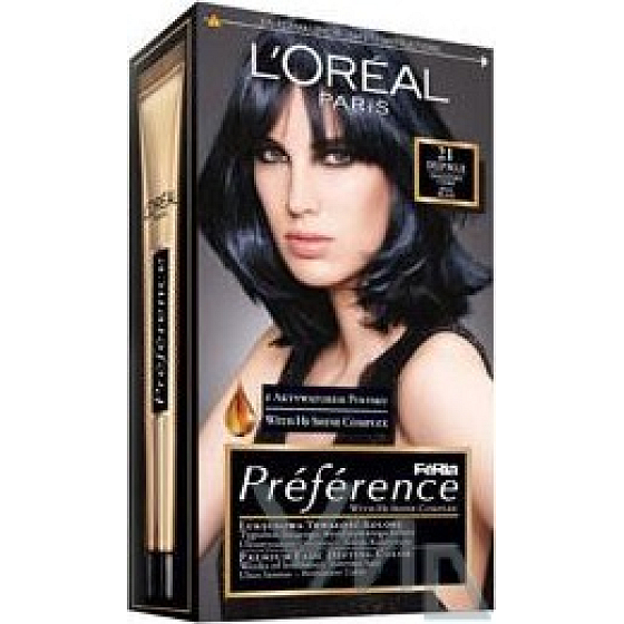 Loreal Paris Préférence Féria Haarfarbe 21 tiefblau blau - schwarz