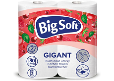 Big Soft Gigant 2-lagige Küchenpapier, 2× 80 Blätter, 2 Rollen