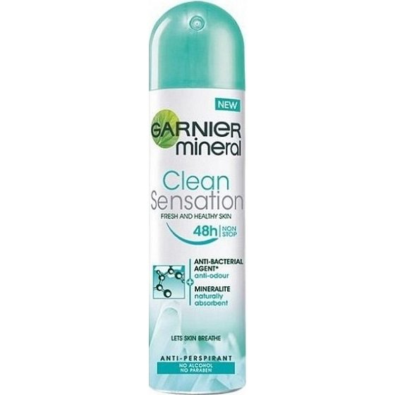 Garnier Mineral Clean Sensation Antitranspirant Deodorant Spray für Frauen 150 ml