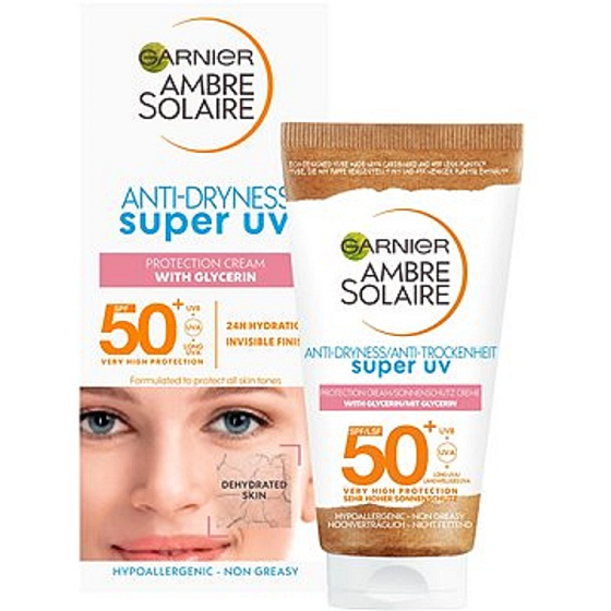 Garnier Ambre Solaire Sensitive Advanced Gesichts-UV-Creme OF50 + Sonnenschutz für Gesicht 50 ml