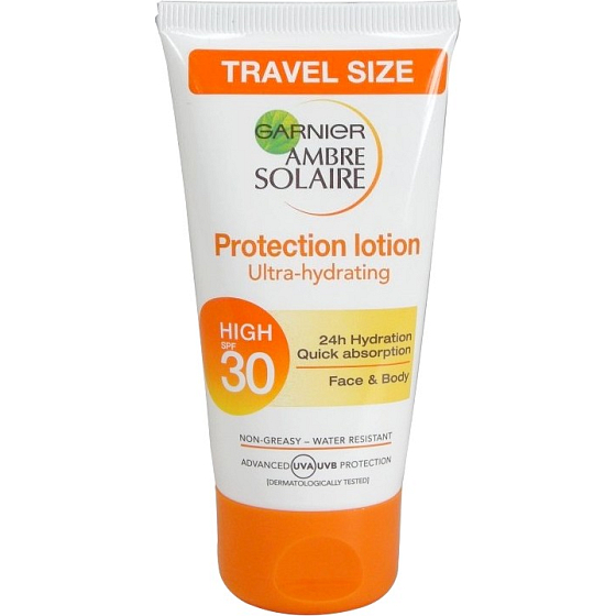 Garnier Ambre Solaire Protection Lotion OF30 Sonnenschutz Hoher Schutz 50 ml