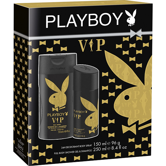 Playboy Vip for Him Deodorant Spray 150 ml + Duschgel 250 ml, Kosmetikset