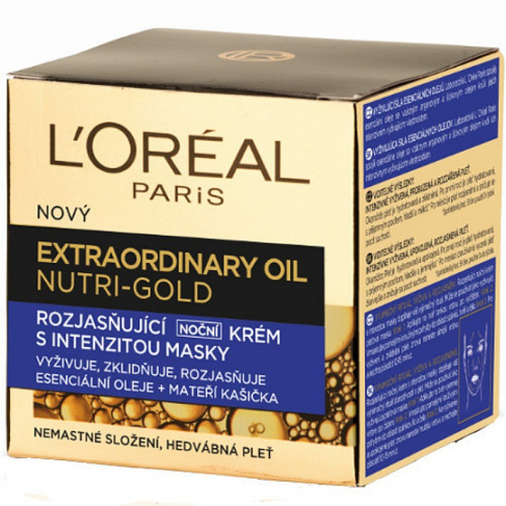 Loreal Paris Nutri-Gold Außergewöhnlich aufhellende Nachtcreme mit einer Maskenintensität von 50 ml