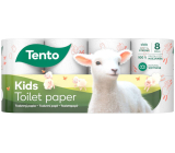 Dieser Kids Toilettenpapier weiß mit Schafdruck 150 Blätter 3-lagig 8 Stück