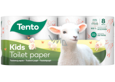 Dieser Kids Toilettenpapier weiß mit Schafdruck 150 Blätter 3-lagig 8 Stück