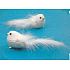 Weißer Vogel auf einem Clip 2 Stück, 10 cm