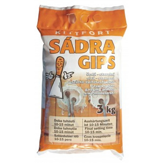 Kittfort Gips Grau - Bau 3 kg