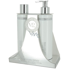 Vivian Grey Crystals Weiße Luxus-Körperlotion 250 ml + Duschgel 250 ml, Kosmetikset