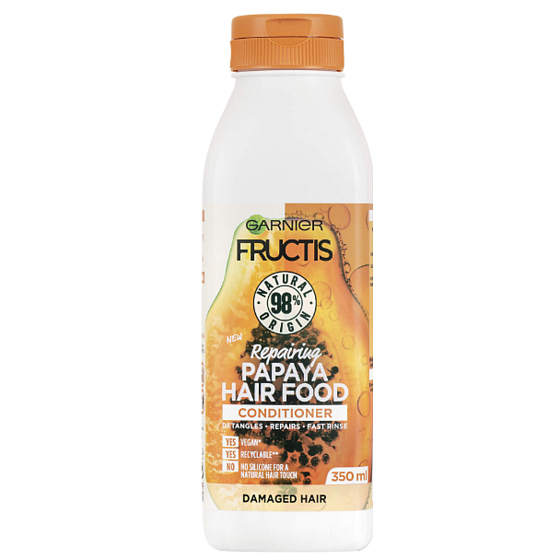 Garnier Fructis Papaya Hair Food regenerierender Conditioner für geschädigtes Haar 350 ml