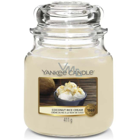 Yankee Candle Coconut Rice Cream - Creme mit Kokosnussreis-Duftkerze Classic Medium Glass 411 g