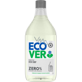 ECOVER Sensitive Spülmittel Zero % umweltfreundliches Geschirrspülmittel ohne Parfüm 450 ml