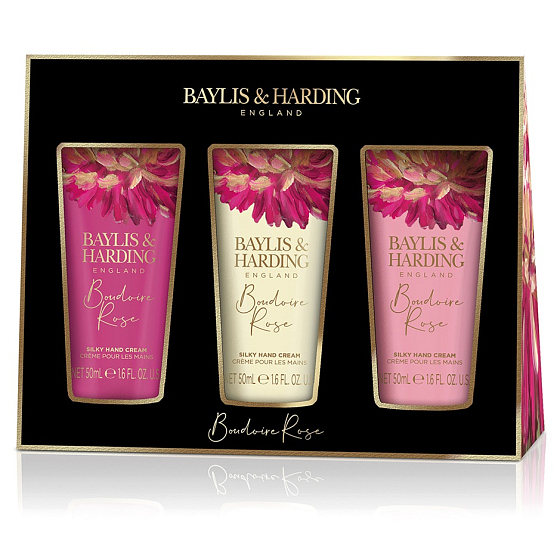 Baylis & Harding Secret Rose Handcreme 3 x 50 ml, Kosmetikset für Frauen