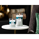 WoodWick Trilogy Icy Woodland - Ice Forest Duftkerze mit Holzdocht und Deckel Glas groß 609 g
