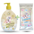 Setablu Vaniglia Einhorn Flüssigseife für Kinder 500 ml + Feuchttücher 15 Stück, Kosmetikset