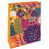 Nekupto Geschenkpapier Tasche 32,5 x 26 x 13 cm Blumenmuster orange