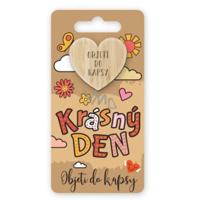 Nekupto Taschenumarmung Herz Schöner Tag, Umarmung für die Tasche 6 x 12 cm