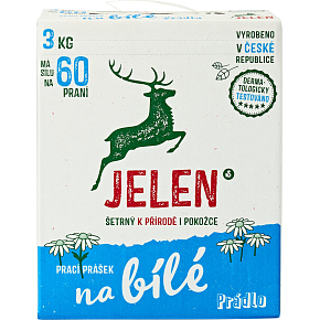 Jelen Waschpulver für weiße Wäsche, 3 kg, 60 Waschgänge Jelen Waschpulver für weiße Wäsche, 3 kg, 60 Waschgänge