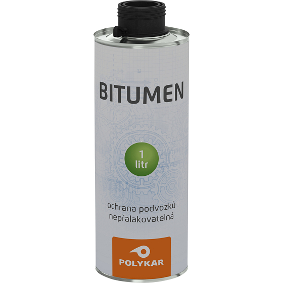 Polykar Bitumen Schutzspray für Fahrzeugunterbauten, Kartusche, schwarz, 1 l