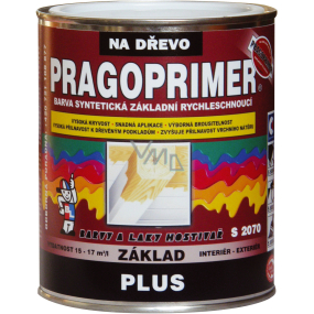 Pragoprimer Plus S 2070 Grundfarbe für Holz, 0100 weiß, 600 ml