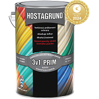 Hostagrund Prim 3v1 S2177 Grund- und Deckfarbe für Metall, 0280 dunkelbraun, 4 l