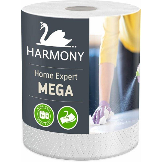 Harmony Home Expert Mega 2-lagige Küchentücher, 97 m, 1 Rolle