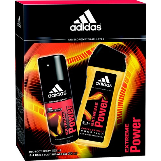 Adidas Extreme Power Deospray für Herren 150 ml + Duschgel 250 ml, Kosmetikset