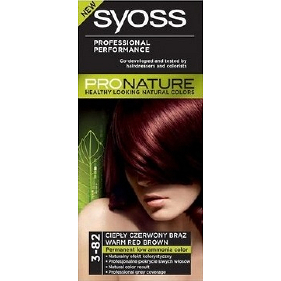Syoss ProNature lang anhaltende Haarfarbe 3-82 rotbraun