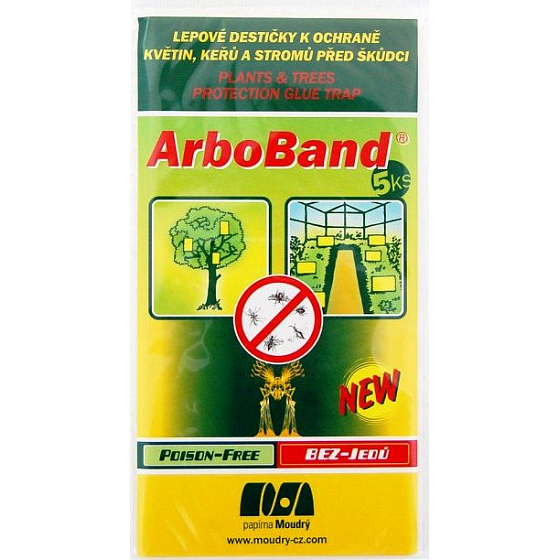 Wise ArboBand Klebebretter 5 Stück zum Schutz von Blumen, Sträuchern und Bäumen vor Schädlingen ohne Gifte