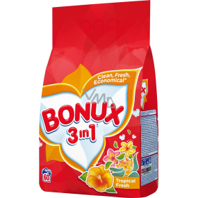Bonux Tropical Fresh 3in1 Waschpulver 60 Dosen von 4,5 kg