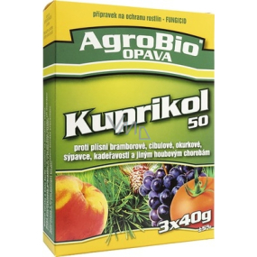 AgroBio Kuprikol 50 Pflanzenschutzmittel gegen Pilzkrankheiten 3 x 40 g