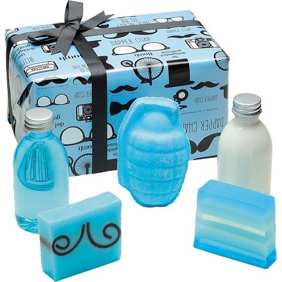 Bomb Cosmetics Distinguished Gentleman Körperlotion 200 ml + Duschgel 200 ml + ballistische 200 g + Seife 2 x 100 g, Kosmetikset