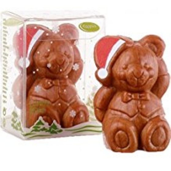 Kappus Teddybär Weihnachts-Toilettenseife in einer attraktiven, transparenten Schachtel mit 100 g