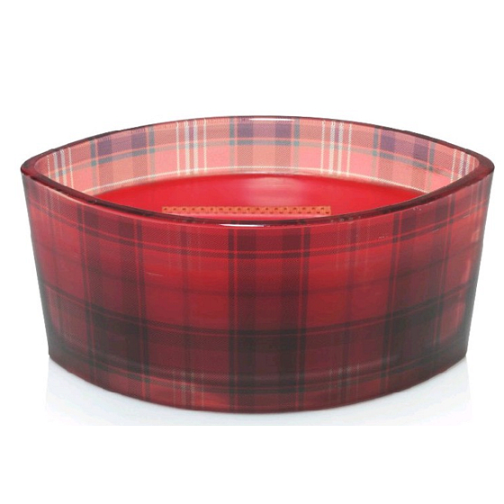 WoodWick Crimson Berries - Spiced Currants Duftkerze mit Holzdocht und Deckel Glasschiff 453 g Holiday limitid 2018