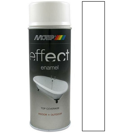 Motip Effect Emaillack zur Verbesserung des Aussehens und der Reparatur von Keramik und Emaillebasen Weißspray 400 ml