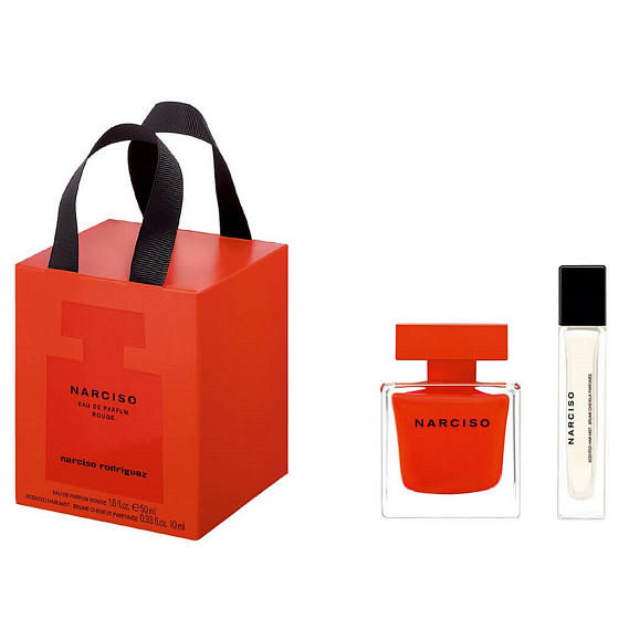 Narciso Rodriguez Narciso Rouge Eau de Parfum für Frauen 50 ml + Haarnebel 10 ml, Geschenkset