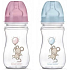 Canpol Babys Little Cutie Weithalsflasche pink / blau für Kinder ab 3 Monaten 240 ml