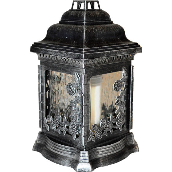 Glaslampe Kathedrale mit Blumenmotiv 25 cm 36 Stunden 100 g LA 207 CAT RO2 SR