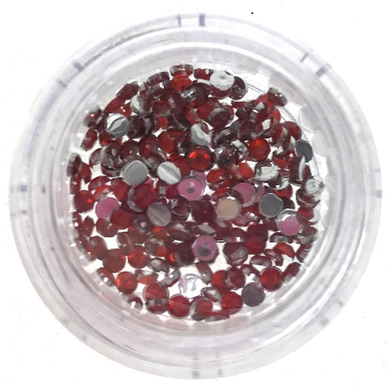 Professionelle Nageldekorationen Strasssteine rot 132