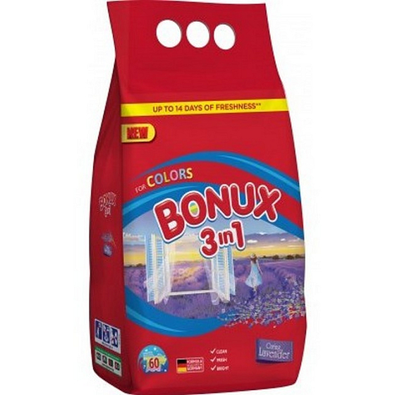 Bonux Color Caring Lavender 3 in 1 Waschpulver 60 Dosen 4,5 kg