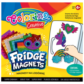 Colorino Do it yourself, Satz Magnete mit farbigen Folien 10 Farbfolien + 4 verschiedene Magnete