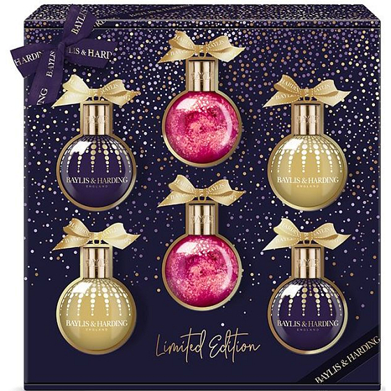 Baylis & Harding Mulberry Fizz Bade- und Duschschäume 6 x 100 ml, Kosmetikset für Damen