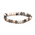 Jaspis Zebra mattes Armband elastischer Naturstein, Kugel 6 mm / 16 - 17 cm, Stein der positiven Energie