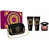 Versace Crystal Noir Eau de Toilette 90 ml + Körperlotion 100 ml + Duschgel 100 ml + Handtasche, Geschenkset für Frauen