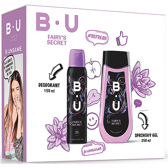 B.U. Fairy Secret Deodorant Spray 150 ml + Duschgel 250 ml, Kosmetikset für Frauen