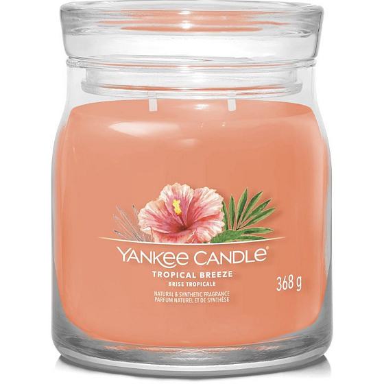 Yankee Candle Tropical Breeze - Tropical Breeze Duftkerze Signature medium Glas 2 Dochte 368 g