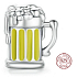 Charme Sterling Silber 925 Bier, Perle für Armband, Essen und Trinken