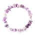 Lepidolith-Armband elastisch gehackter Naturstein 19 cm, Amulett der Sportler