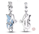 Charm Sterlingové stříbro 925 Motýlí přívěsek - Klíč k zítřku, přívěsek na náramek zvíře