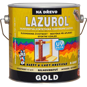 Lazurol Gold S1037 dickschichtige Holzlasur T021 Nuss, 2,5 l